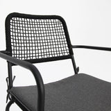 Milano Bahamas Round 6pc Dining Setting - Black