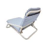 Marble Blue and White Stripe Beach Chair