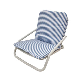 Marble Blue and White Stripe Beach Chair