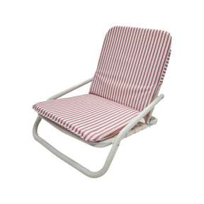 Dusty Pink and White Stripe Beach Chair