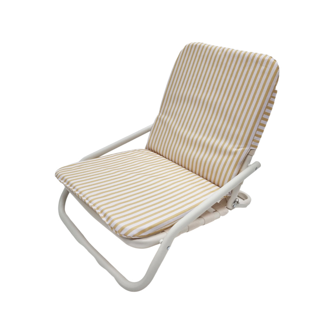 Banana Yellow and White Stripe Beach Chair