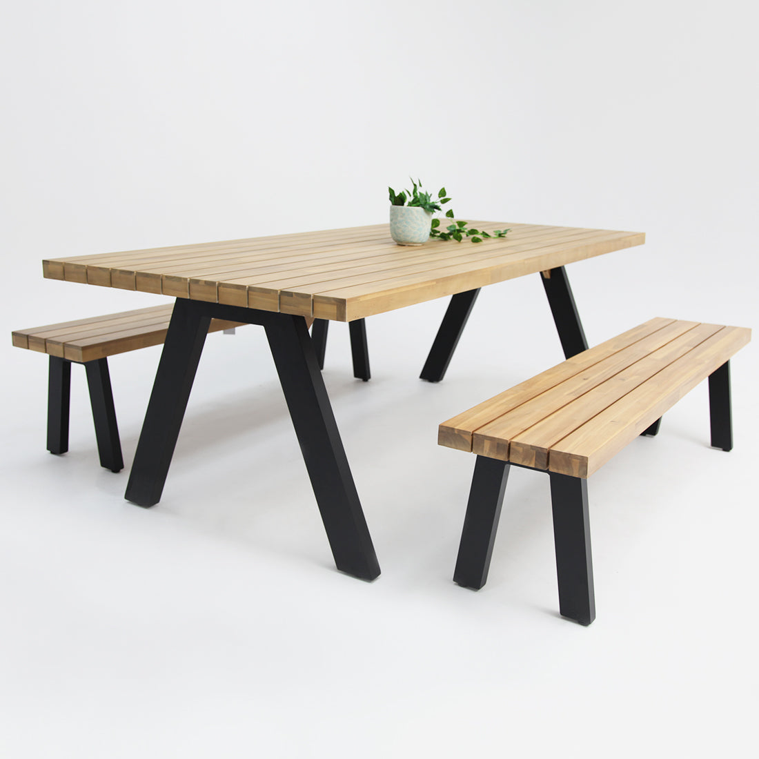 Bosco 3pc Dining Setting - Black