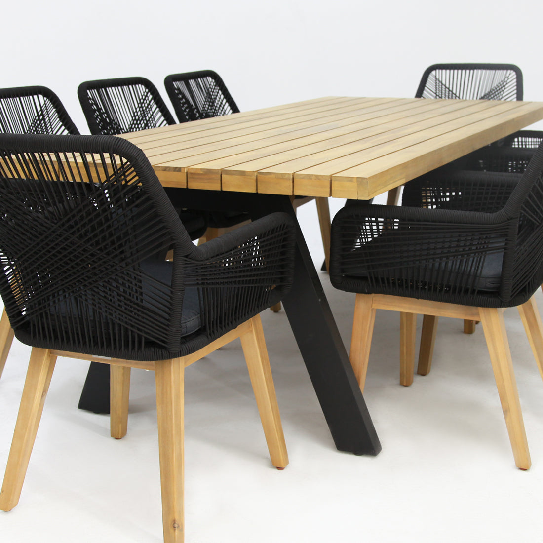 Bosco Albenga 9pc Dining Setting - Black