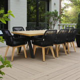 Bosco Albenga 9pc Dining Setting - Black