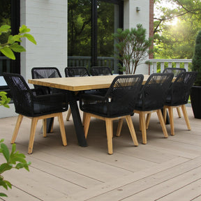 Bosco Albenga 9pc Dining Setting - Black