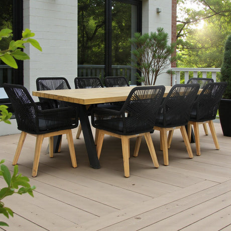 Bosco Albenga 9pc Dining Setting - Black