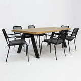 Bosco Bahamas 7pc Dining Setting - Black