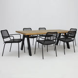 Bosco Bahamas 7pc Dining Setting - Black