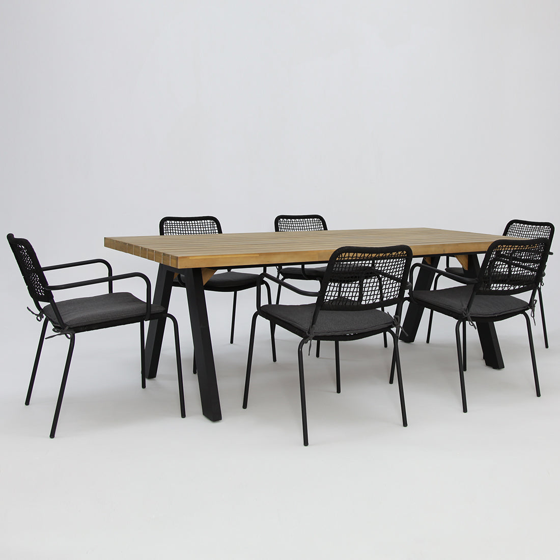 Bosco Bahamas 7pc Dining Setting - Black