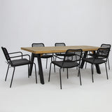 Bosco Bahamas 7pc Dining Setting - Black