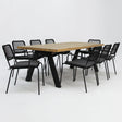 Bosco Bahamas 9pc Dining Setting - Black