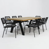 Bosco Bahamas 9pc Dining Setting - Black