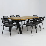 Bosco Bahamas 9pc Dining Setting - Black