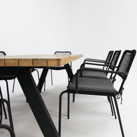 Bosco Bahamas 9pc Dining Setting - Black