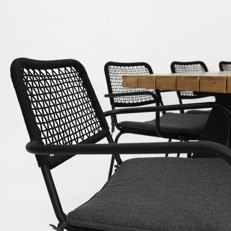 Bosco Bahamas 9pc Dining Setting - Black