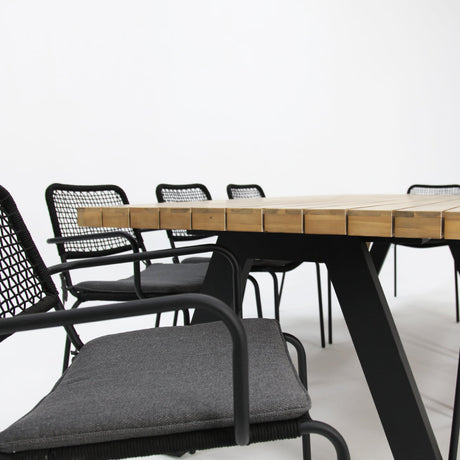 Bosco Bahamas 9pc Dining Setting - Black
