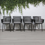 Canela Dining Chair Set of 4 - Black