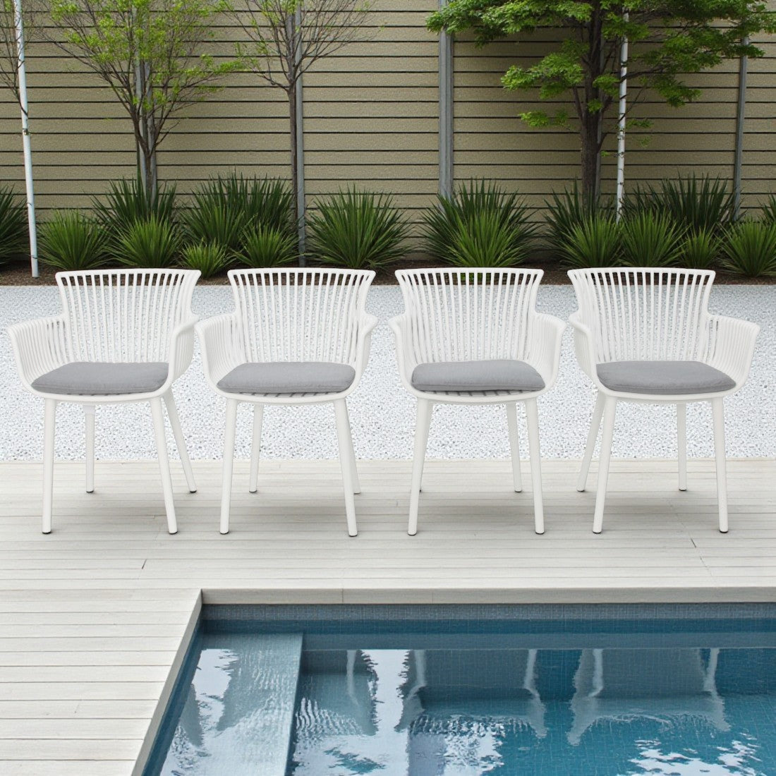 Canela Dining Chair Set of 4 - White