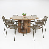 Carella Bahamas 7pc Dining Setting - Olive