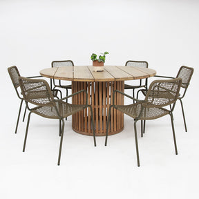 Carella Bahamas 7pc Dining Setting - Olive