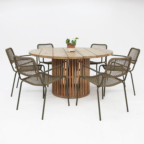 Carella Bahamas 7pc Dining Setting - Olive