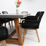 Charlotte Albenga 9pc Dining Setting - Black