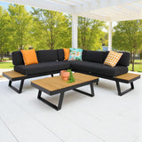 Charlton Corner Lounge Setting - Black