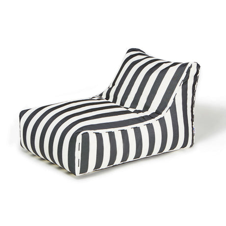 Chill Out Black + White Stripe Outdoor Beanbag