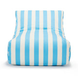 Chill Out Light Blue + White Stripe Outdoor Beanbag