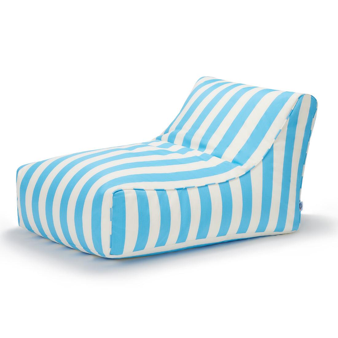 Chill Out Light Blue + White Stripe Outdoor Beanbag