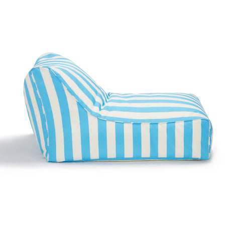Chill Out Light Blue + White Stripe Outdoor Beanbag