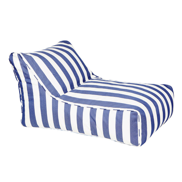Chill Out Navy + White Stripe Outdoor Beanbag
