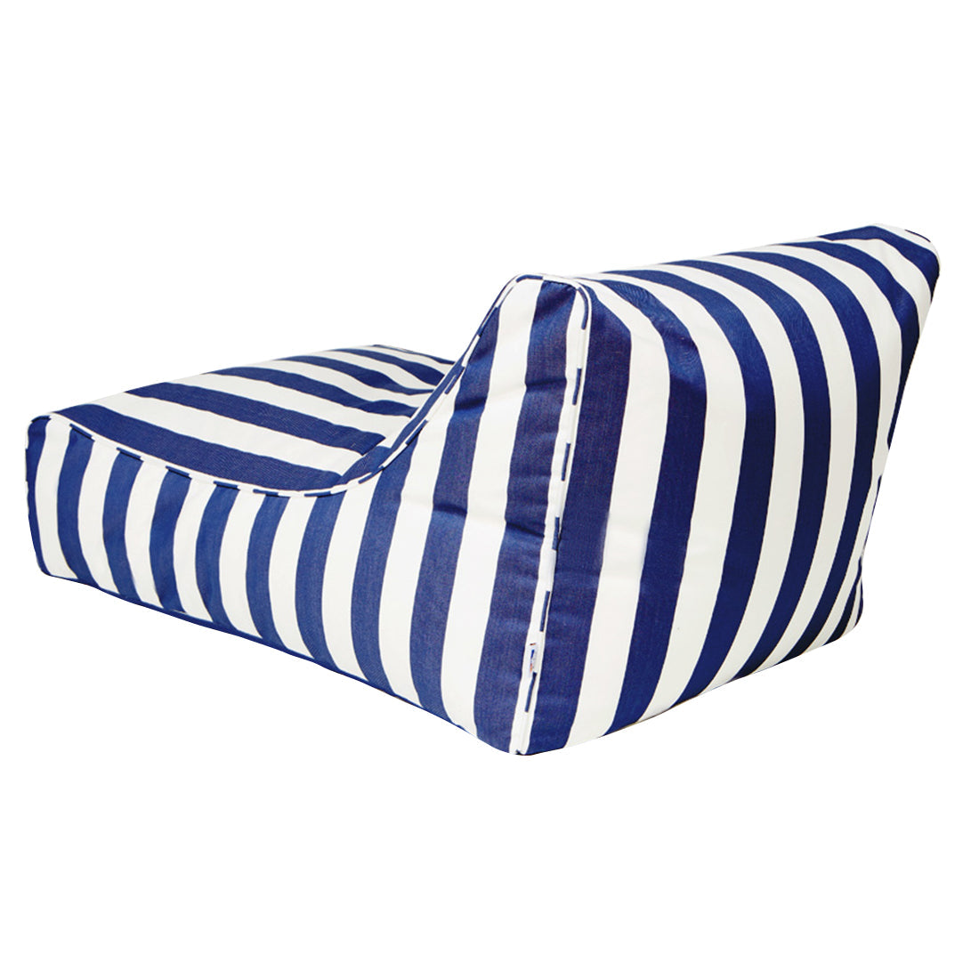 Chill Out Navy + White Stripe Outdoor Beanbag