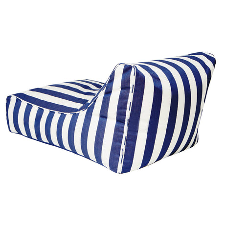 Chill Out Navy + White Stripe Outdoor Beanbag