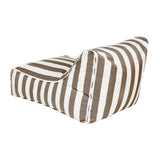 Chill Out Taupe + White Stripe Outdoor Beanbag
