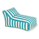 Chill Out Turquoise + White Stripe Outdoor Beanbag
