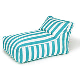 Chill Out Turquoise + White Stripe Outdoor Beanbag