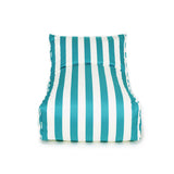 Chill Out Turquoise + White Stripe Outdoor Beanbag