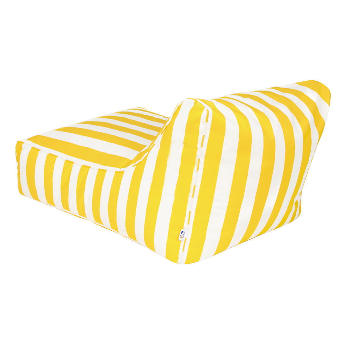 Chill Out Yellow + White Stripe Outdoor Beanbag