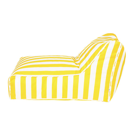 Chill Out Yellow + White Stripe Outdoor Beanbag