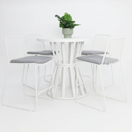 Cila 5pc Bar Setting - White
