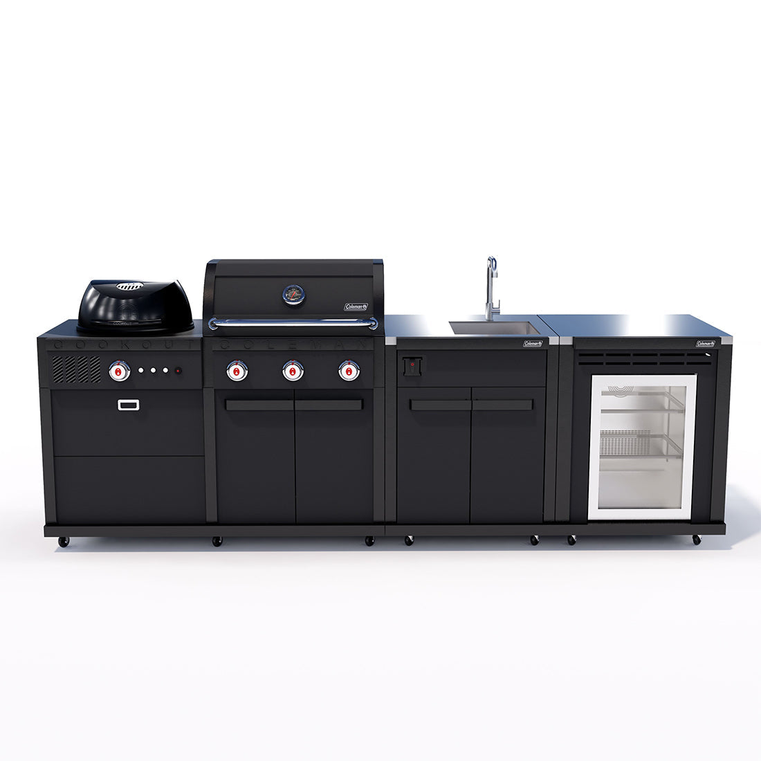 Coleman Revolution Dual Fuel with Sink and Fridge Modules - Charcoal Glimmer