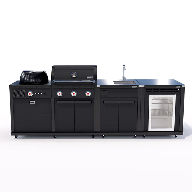 Coleman Revolution Dual Fuel with Sink and Fridge Modules - Charcoal Glimmer