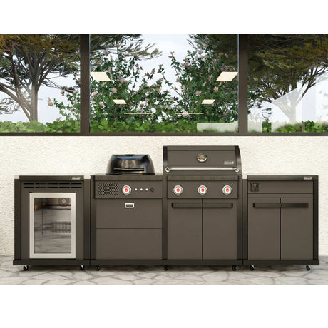 Coleman Revolution Dual Fuel with Sink and Fridge Modules - Charcoal Glimmer