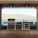 Coleman Revolution Dual Fuel with Bench and Fridge Module - Black Gloss