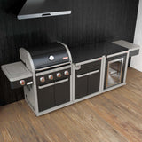 Coleman Revolution Dual Fuel with Bench and Fridge Module - Matte Black