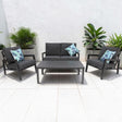 Consuela 4pc Lounge Setting - Anthracite