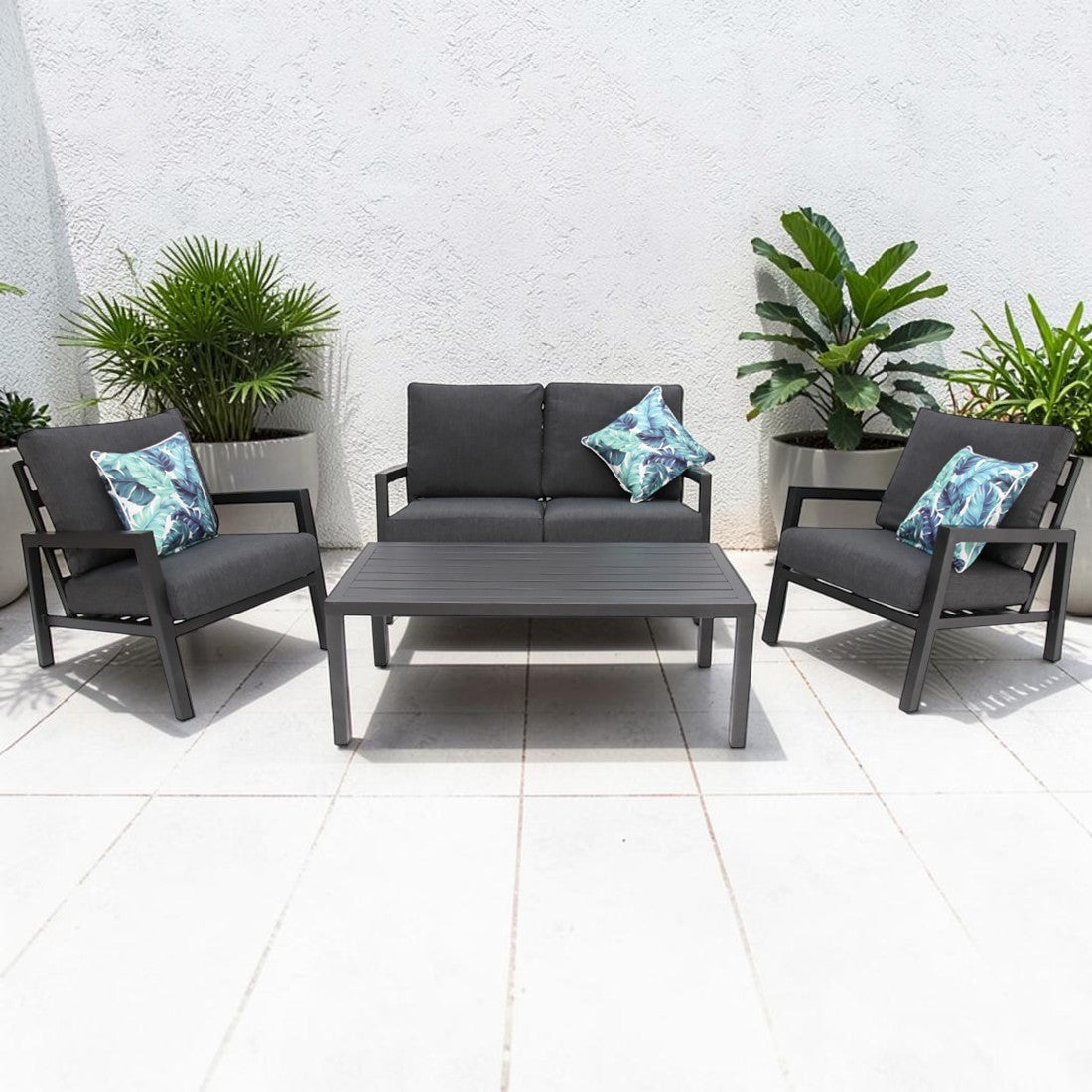 Consuela 4pc Lounge Setting - Anthracite