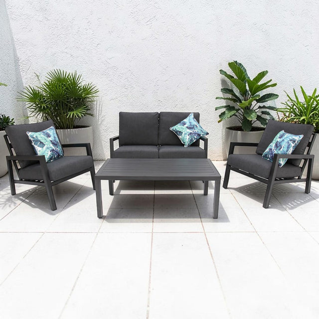 Consuela 4pc Lounge Setting - Anthracite
