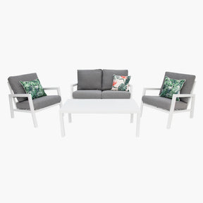 Consuela 4pc Lounge Setting - White